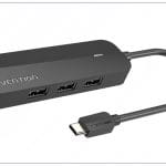 Vention USB-C to USB 3.0*3/RJ45/Micro-B HUB 0.15M Black ABS Type - TGPBB