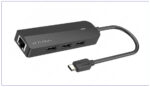 Vention USB-C to USB 3.0*3/RJ45/Micro-B HUB 0.15M Black ABS Type - TGPBB
