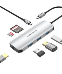 Vention USB C Multi-function 7 in 1 Docking Station - TOJHB