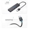 Vention 4 Ports USB3.0 Hub 0.15M Black - VEN CHKBB