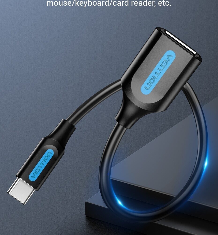 Vention USB 2.0 C Male to A Female OTG cable 0.15M- CCSBB