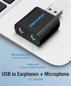 Vention USB External Sound Card - VAB-S17-B