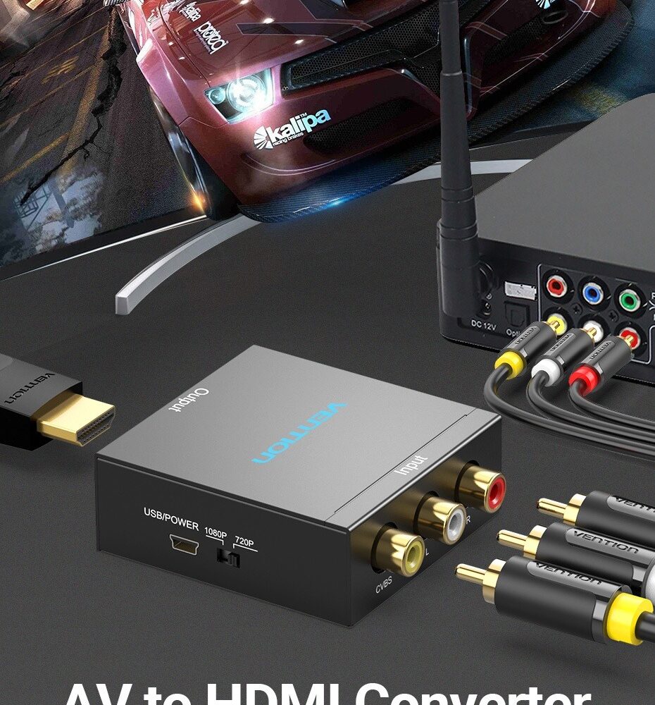 Vention RCA to HDMI Converter AEFBO Black Metal Type