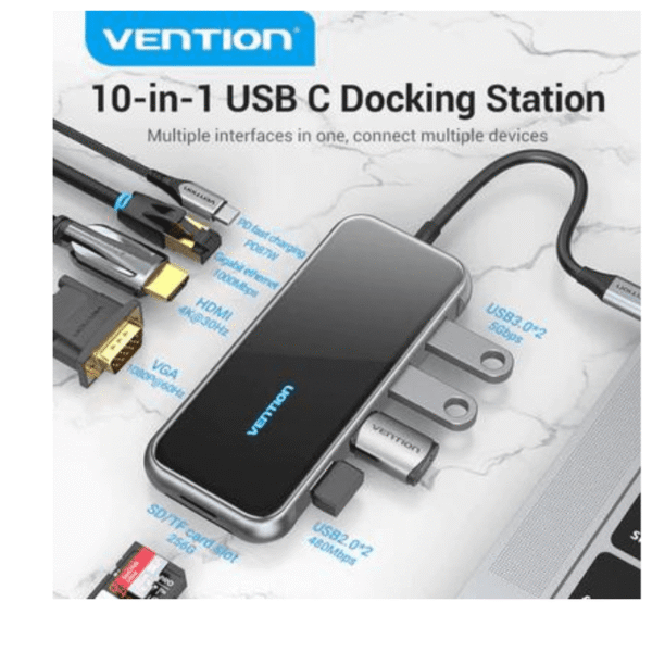 Vention USB C Multi-function 10 in 1 Docking Station -TFGHB