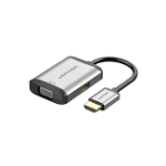 Vention HDMI to HDMI+VGA Converter 0.15M Gray Metal Type - AFVHB