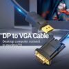 Vention DisplayPort to VGA Cable 1.5M Black - VEN HBLBG