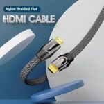 Vention Nylon Braided 4K Flat HDMI Cable 2M Zinc Alloy