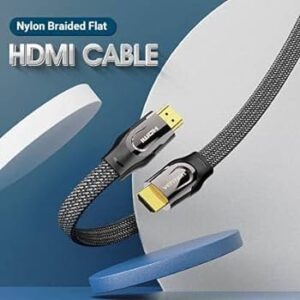 Vention Nylon Braided 4K Flat HDMI Cable 2M Zinc Alloy