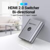 Vention 2 Port HDMI Bi-Direction Switcher - AFUH0