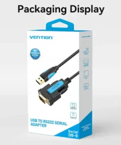 Vention USB to RS232 Serial Adapter Black 1M - VAS-C02-B100
