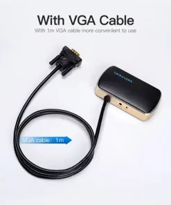 Vention 1 In 2 Out VGA Splitter Black Aluminium Alloy Type - DBABF