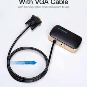 Vention 1 In 2 Out VGA Splitter Black Aluminium Alloy Type - DBABF