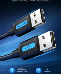 Vention USB 2.0 A Male to A Male Cable 1.5M Black PVC Type-COJBG