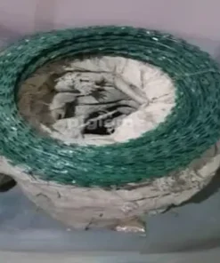 Green razor wire Double Galvanized 450mm 10m
