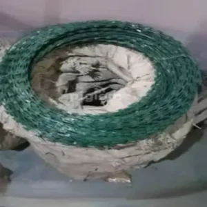 Green razor wire Double Galvanized 450mm 10m