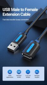 Vention USB 3.0 A Male to A Female Extension Cable 3M - CBHBI