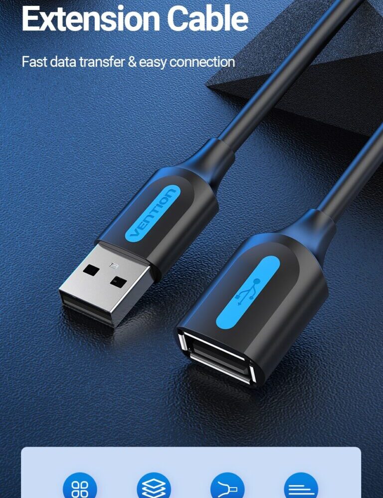 Vention USB 3.0 A Male to A Female Extension Cable 3M - CBHBI