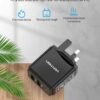 Vention QC67-UK-B Two Port USB (A+C) Wall Charger (18W/20W)