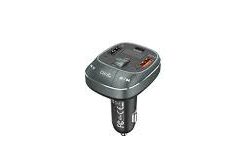 Vention 3-Port USB (C + A + A) Car Charger with FM Transmitter (30W/18W/5W) Black ABS Type, FFLB0