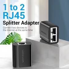 Vention 1 To 2 RJ45 Splitter Adapter Black IPTB0