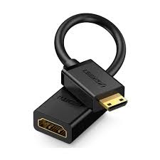 Ugreen Mini HDMI Male to HDMI Female Adapter Cable 22cm – UG- 20137