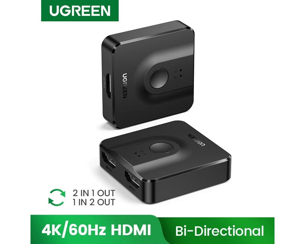 Ugreen CM217 2 In 1 Out HDMI Switcher 4K@60Hz UG- 50966