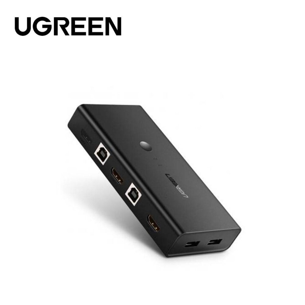 Ugreen UG- 50744 HDMI Switch Box 2 In 1 Out KVM Switch