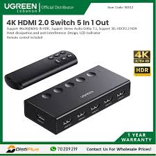 Ugreen UG- 90512 5-In 1-Out HDMI Switch