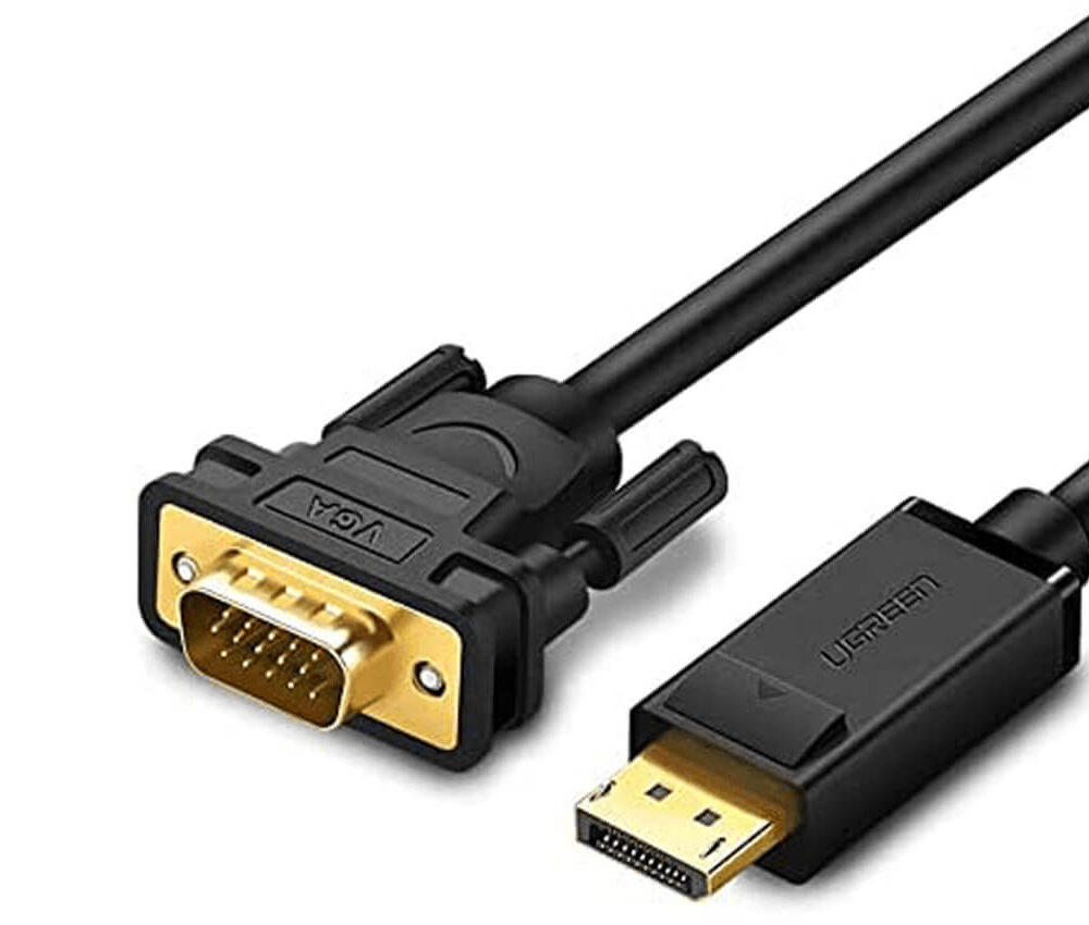 ugreen dp male to vga male cable 1.5m (black) UG- 10247