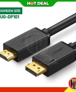 Ugreen UG- 10238 DP Male to HDMI Male Cable 1m (Black)