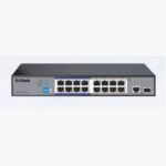 D-Link DES-F1016P-E 250m PoE+ Surveillance Switch with 16 PoE ports