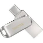 SanDisk Ultra Luxe USB 3.2 Gen 1 256GB flash drive silver all-metal design