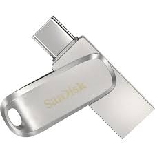 SanDisk Ultra Luxe USB 3.2 Gen 1 256GB flash drive silver all-metal design