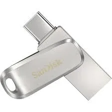 SanDisk Ultra Luxe USB 3.2 Gen 1 256GB flash drive silver all-metal design
